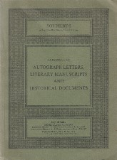 Autograph Letters. 1979. Auction catalogue