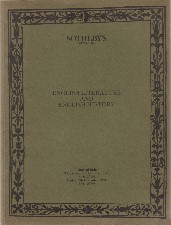 English Literature and English History. 1984. Auction catalogue