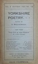 Yorkshire Poetry. 1923. Booklet