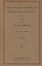 Year's Work in English Studies 1923. Hardback